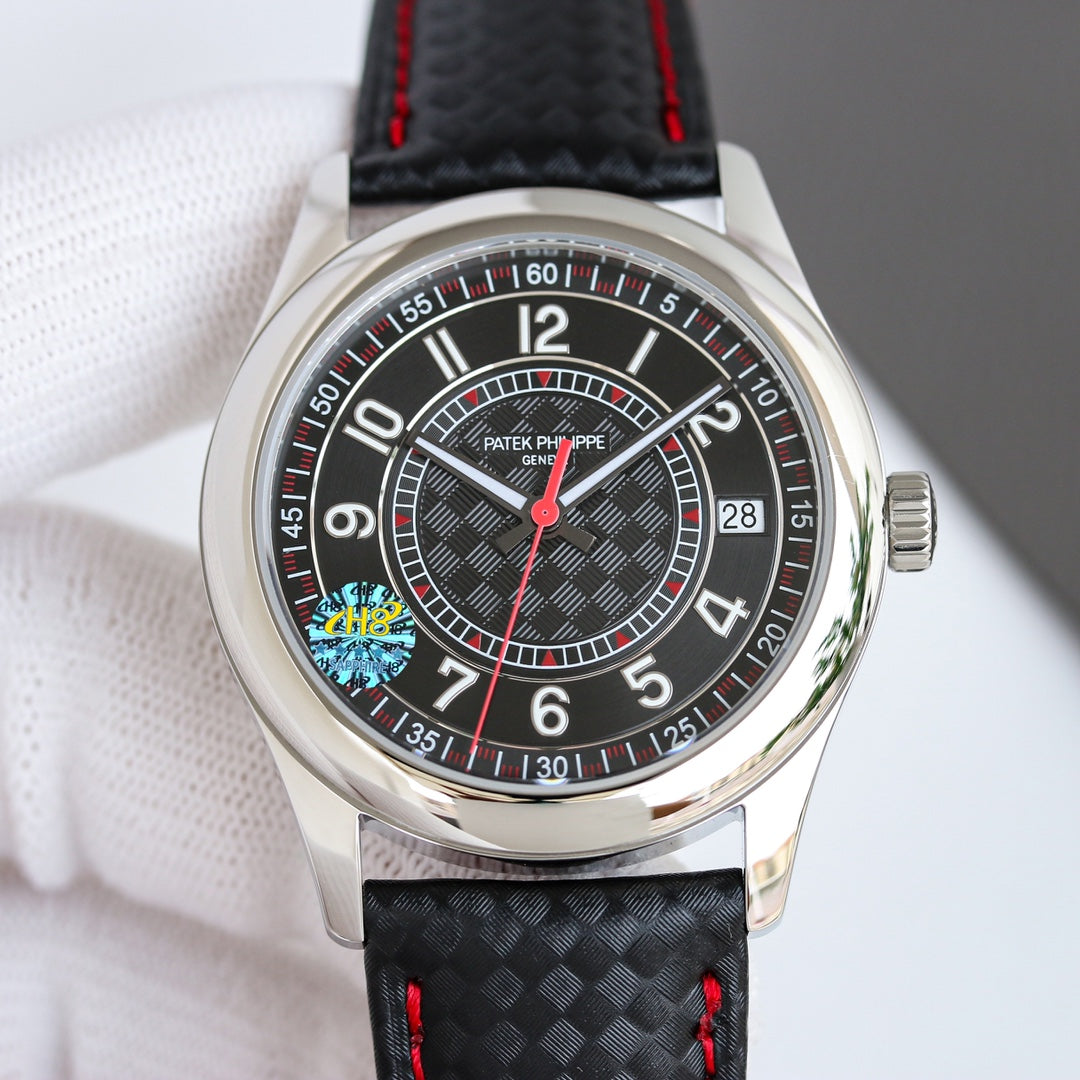 Red Black - Black Leather - Automatic - 40mm