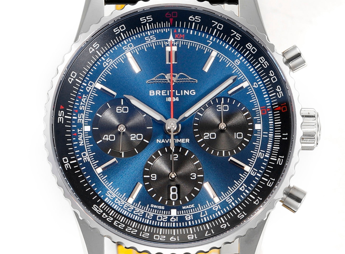 Chronograph - Black Ceramic - Blue N-Timer - Black Leather - Automatic - 43mm