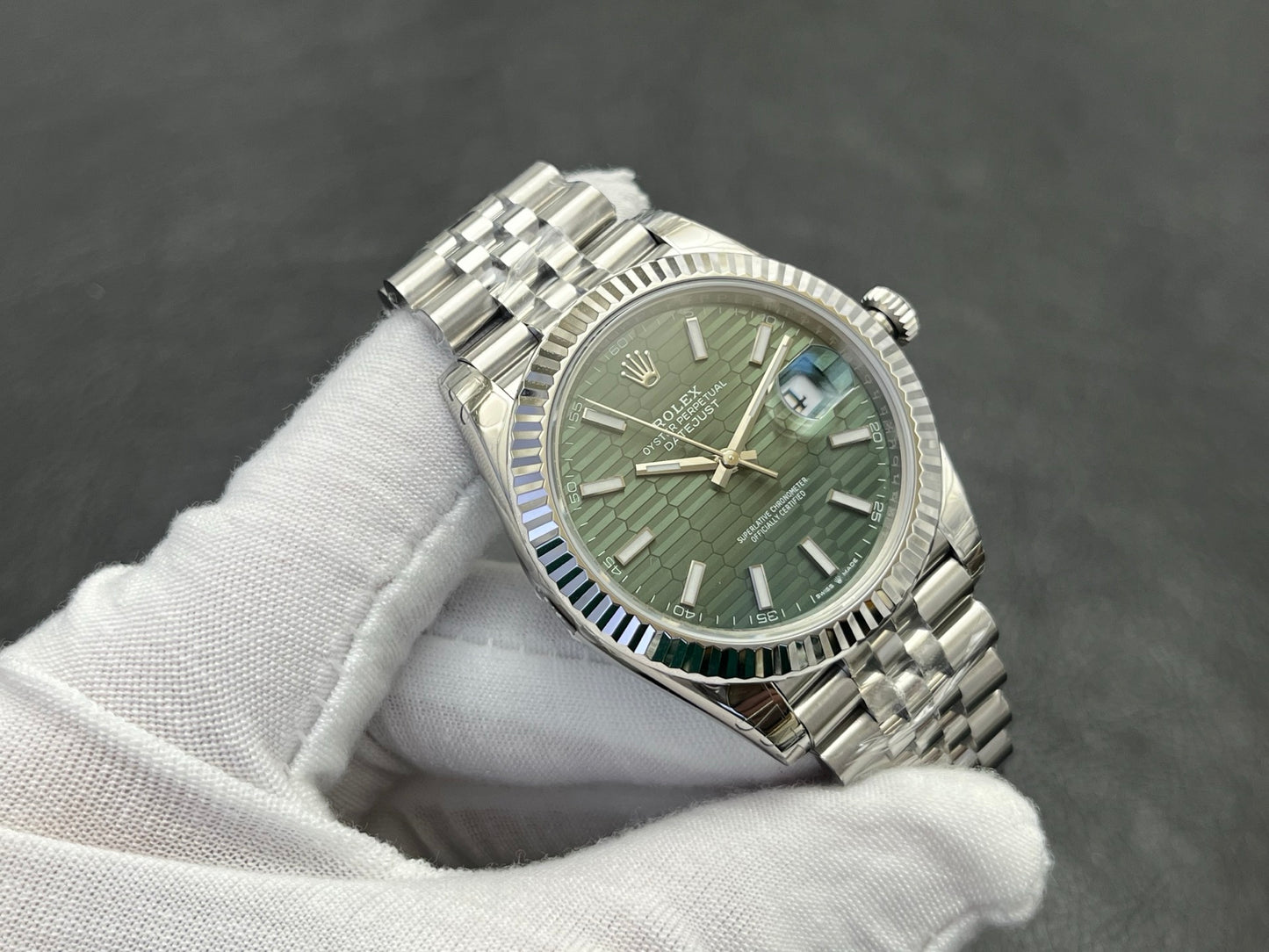 C-Factory -Green Wave - Silver 904L Steel- Automatic - 41mm