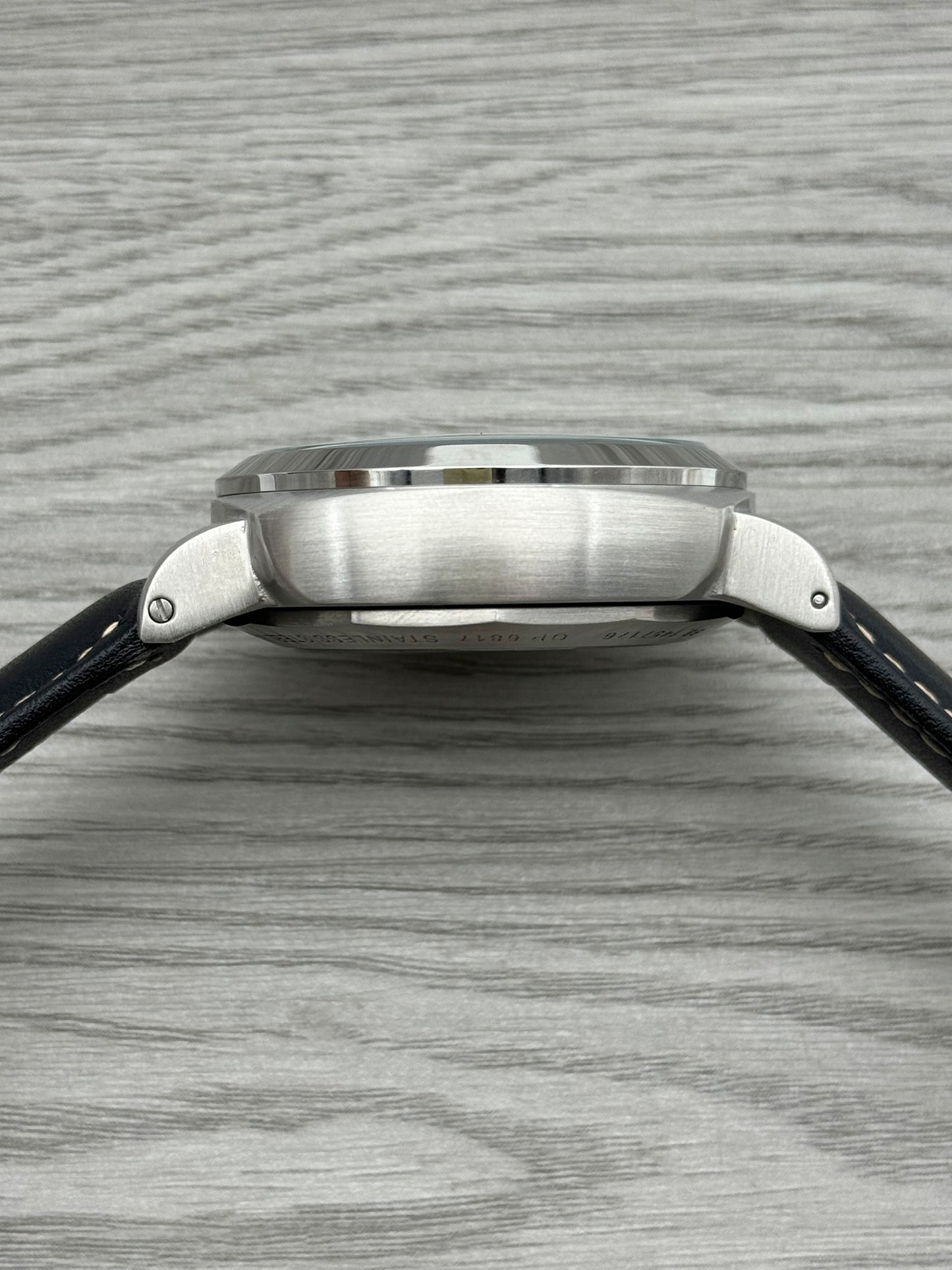 Black Silver - 904L Steel - Black Leather -Automatic - 44mm