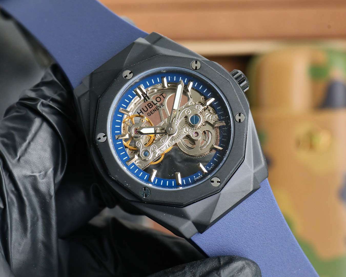 Blue Hollow - Blue Rubber - Automatic - 45mm