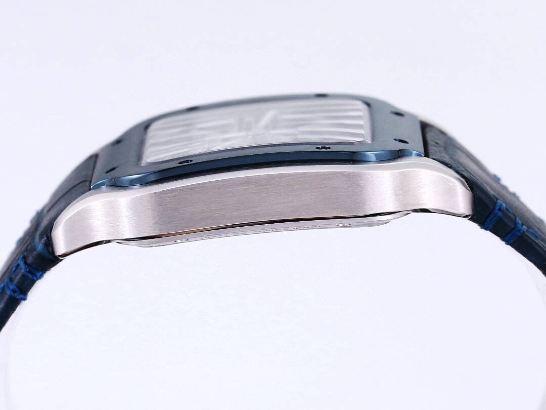 Two hands -Blue Silver -Ultra-thin Hollow -Blue Leaher - Automatic - 40mm