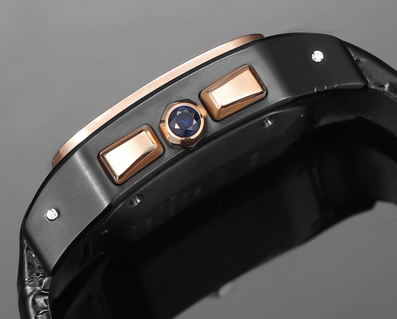 Chronograph - White Yellow 316L Steel - Black Leather - Automatic - 42mm