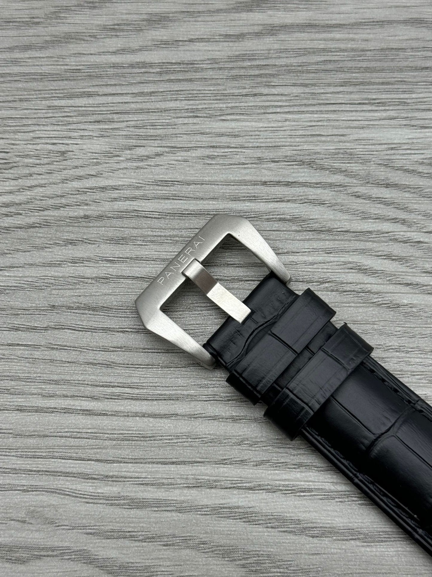 White - 904L Steel - Black Leather -Automatic - 44mm