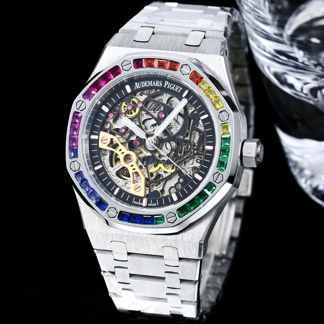 Limited Time Offer!🔥Rainbow Silver - Hollow 904L Steel - Automatic - 41mm