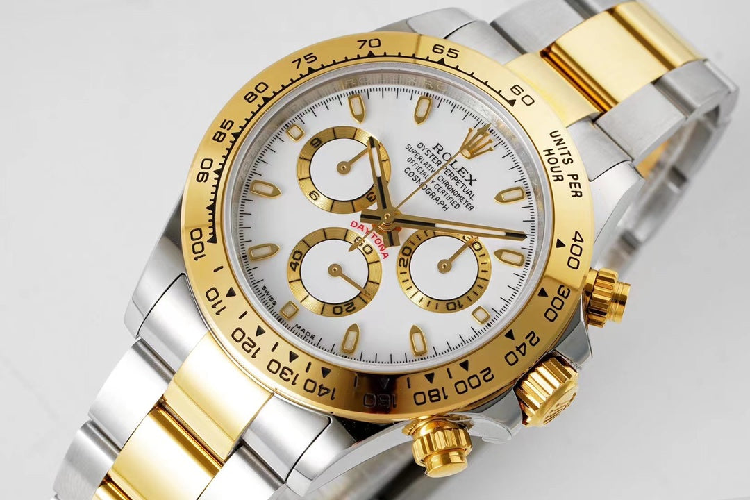 Chronograph -C-Factory -White Yellow- Silver 904L Steel- Automatic - 40mm