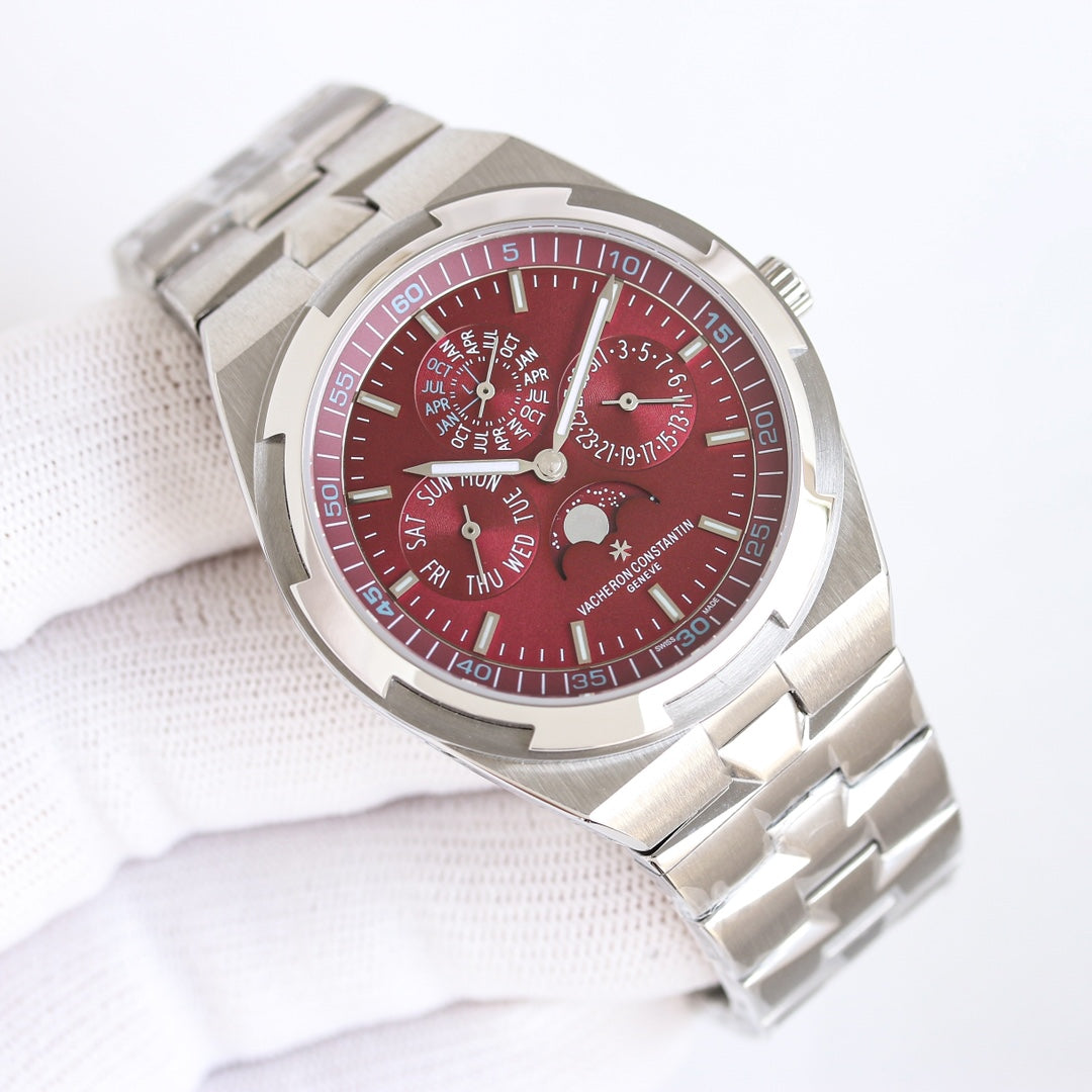 4300V-120G-B102 -Red Silver - 316L Steel - Automatic - 41mm