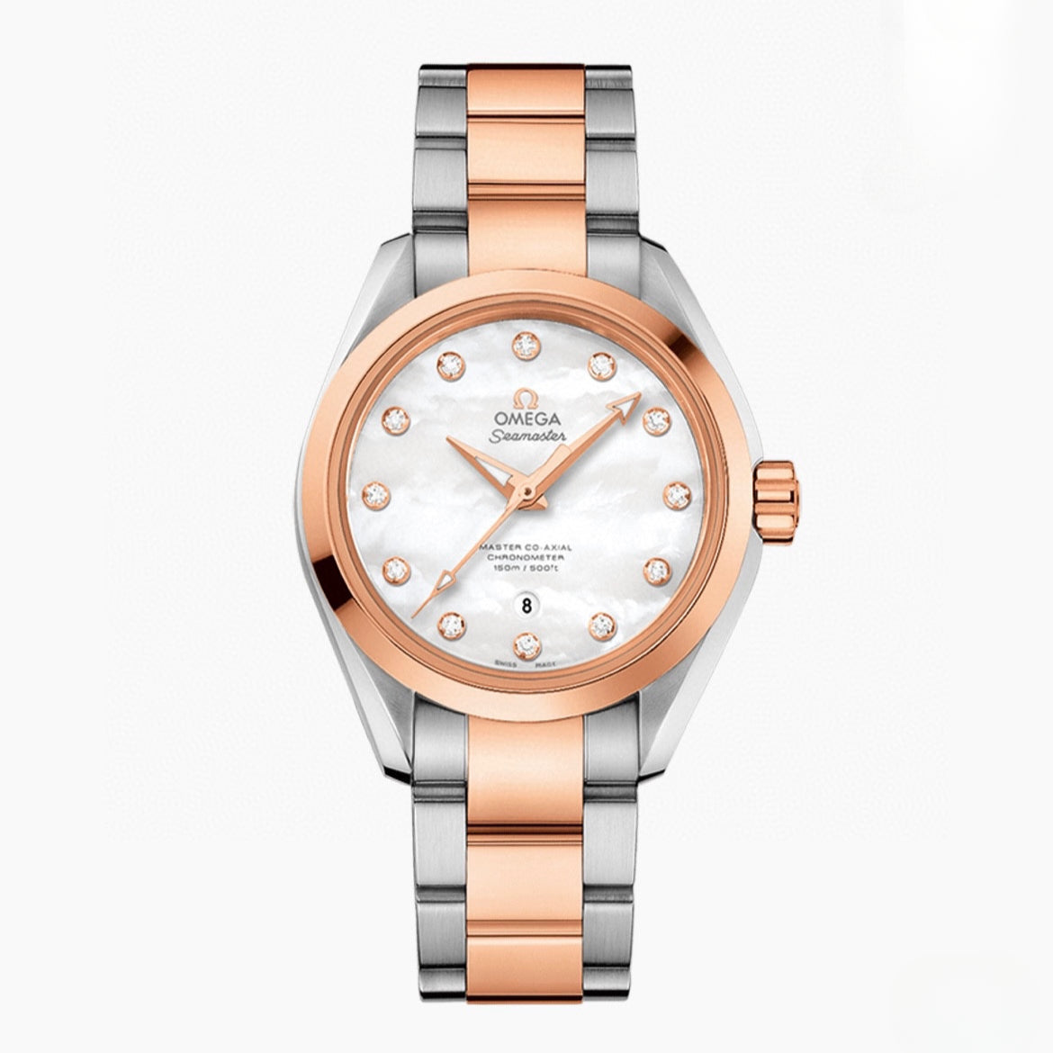 LADY -White Silver- White Yellow 904L Steel- Quartz - 34mm