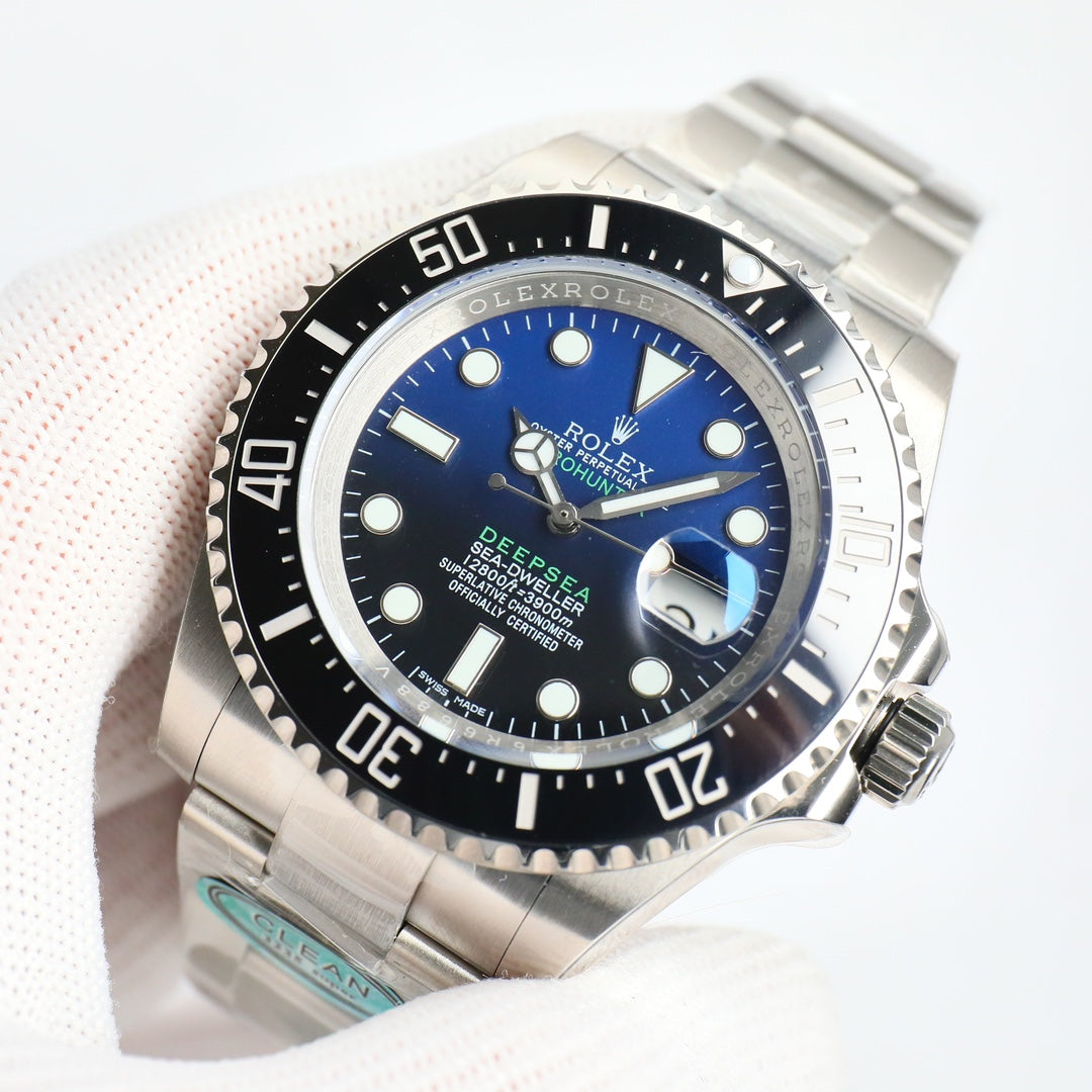 L Size - PHunter -Blue Black -White 904L Steel -Automatic- 44mm
