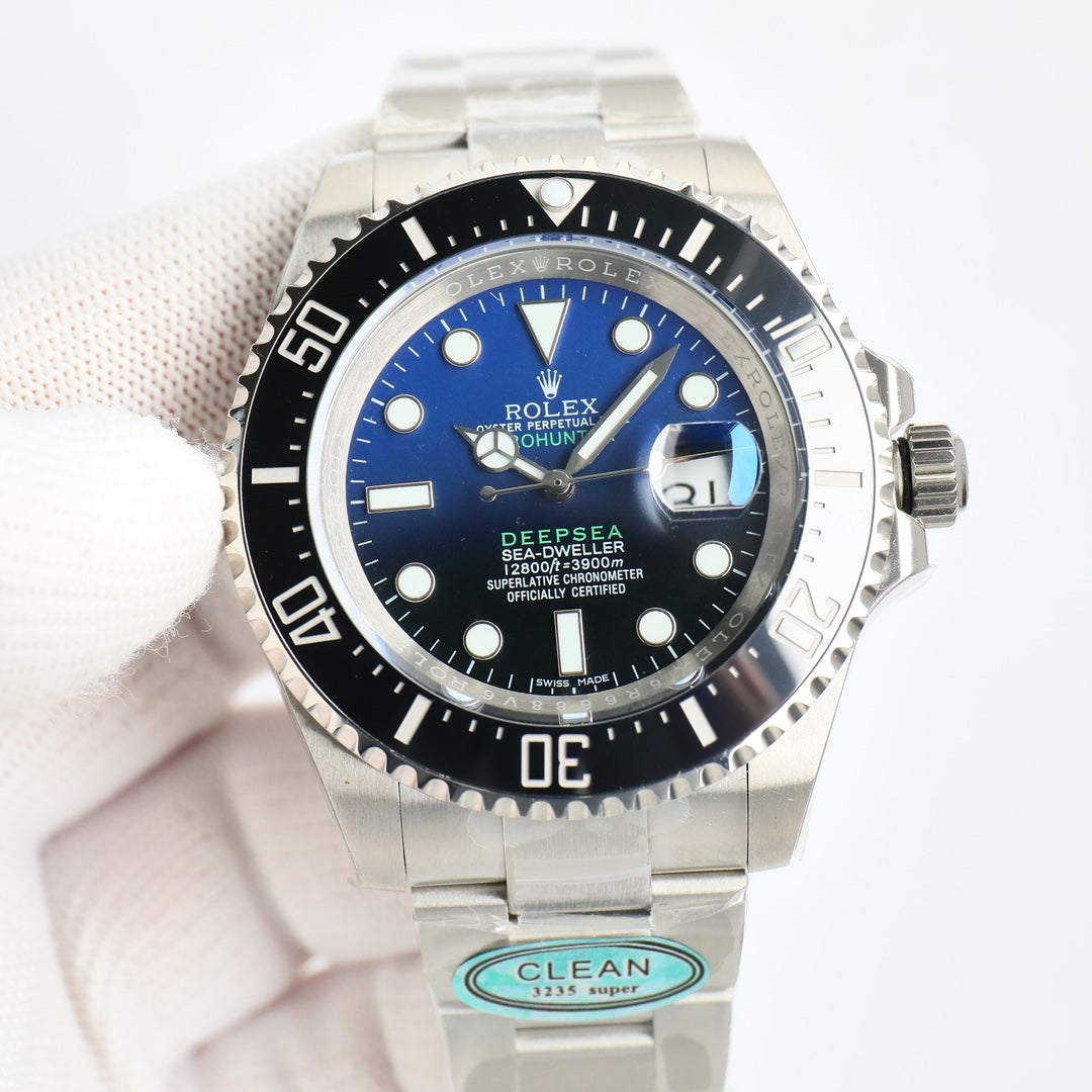 L Size - PHunter -Blue Black -White 904L Steel -Automatic- 44mm