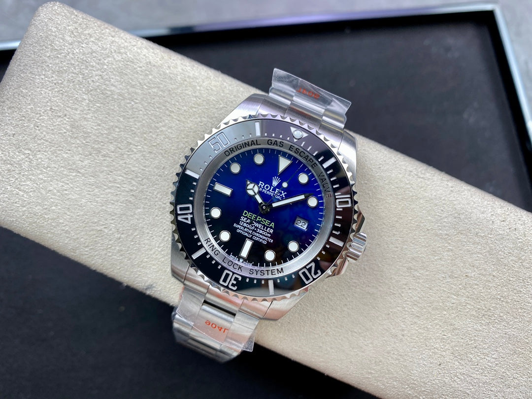 L Size - Blue Black -White 904L Steel -Automatic- 44mm