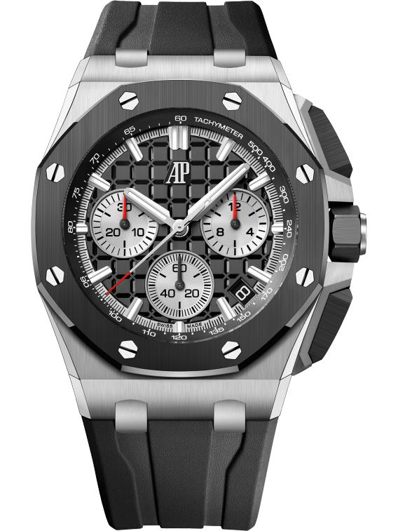 Chronograph - Ceramic Bezel - 904L Steel - Quartz- 43mm