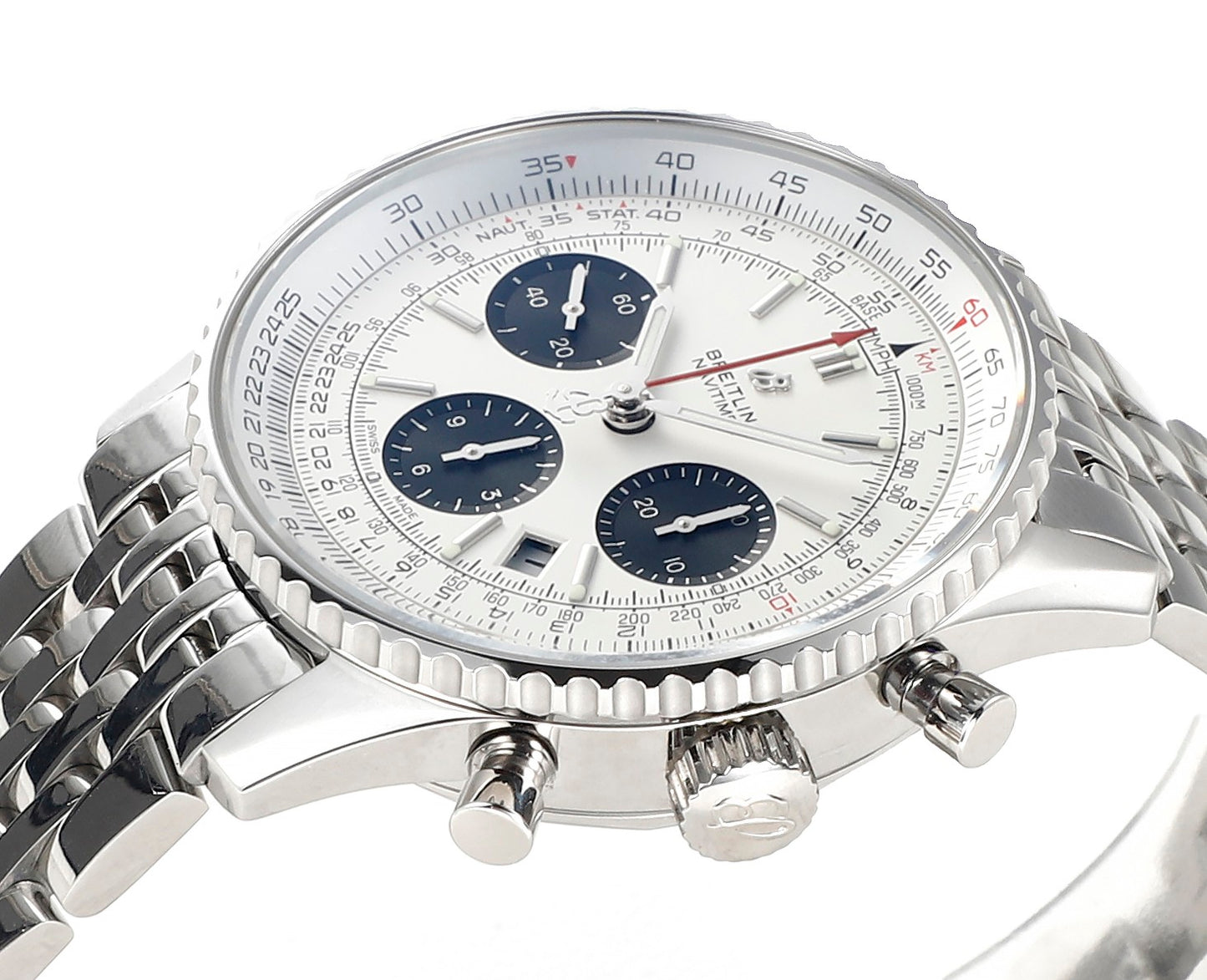 Chronograph - White Ceramic - Panda Face- N-Timer - 904L Steel - Automatic - 43mm