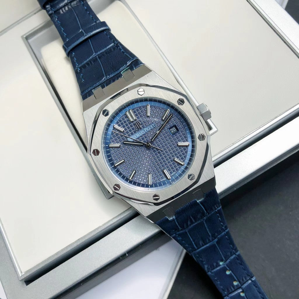 Blue - Blue Leather - Automatic - 41mm