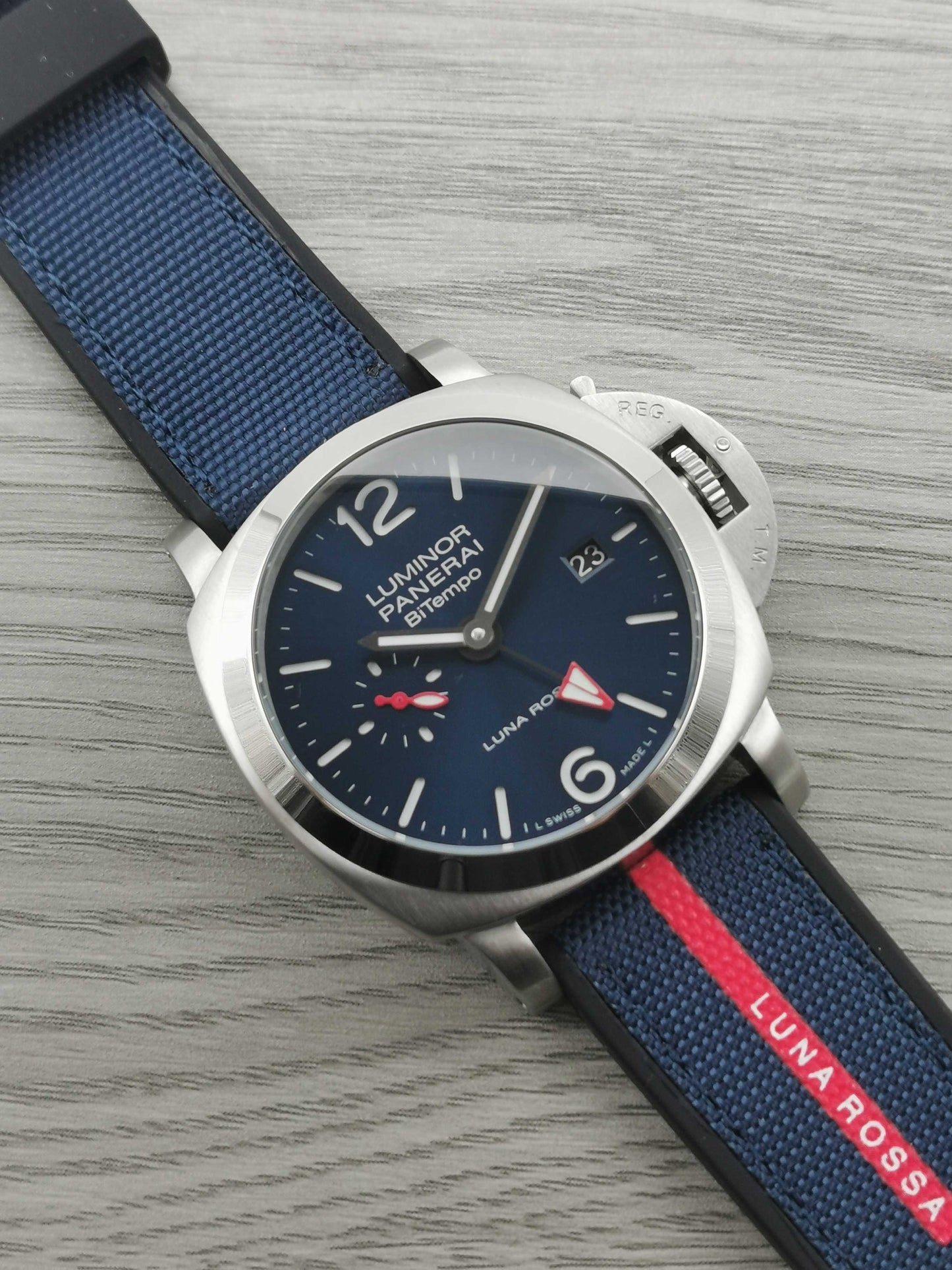 Blue Silver - 904L Steel - Blue Rubber -Automatic - 44mm