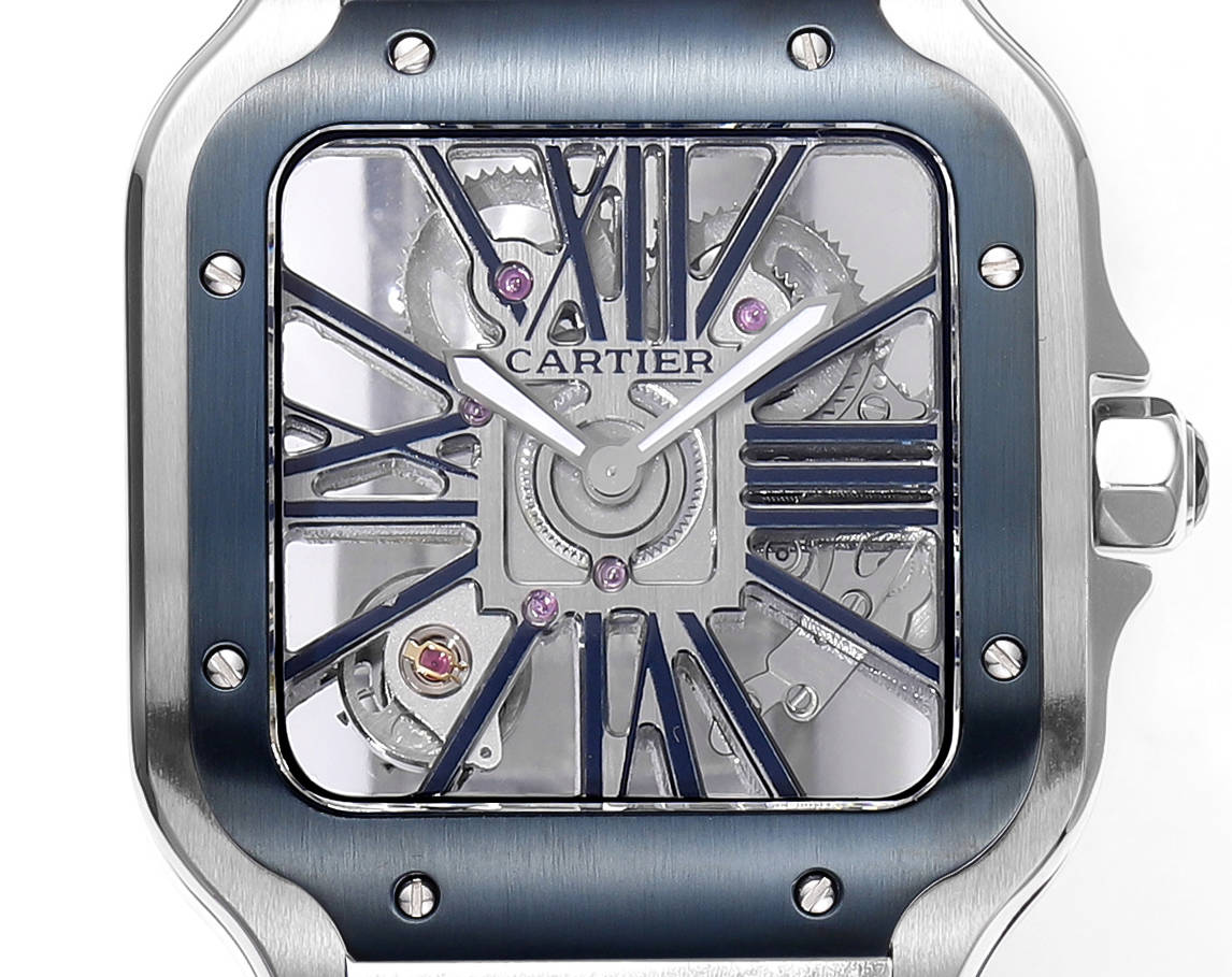 Two hands - Blue Silver -Ultra-thin Hollow -Silver 904L Steel - Automatic - 40mm