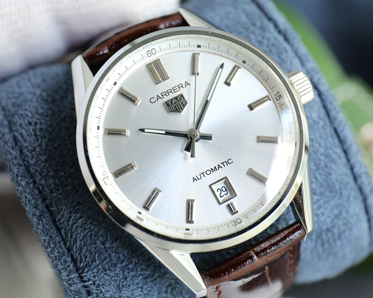 White - Black Leather - Automatic - 41mm