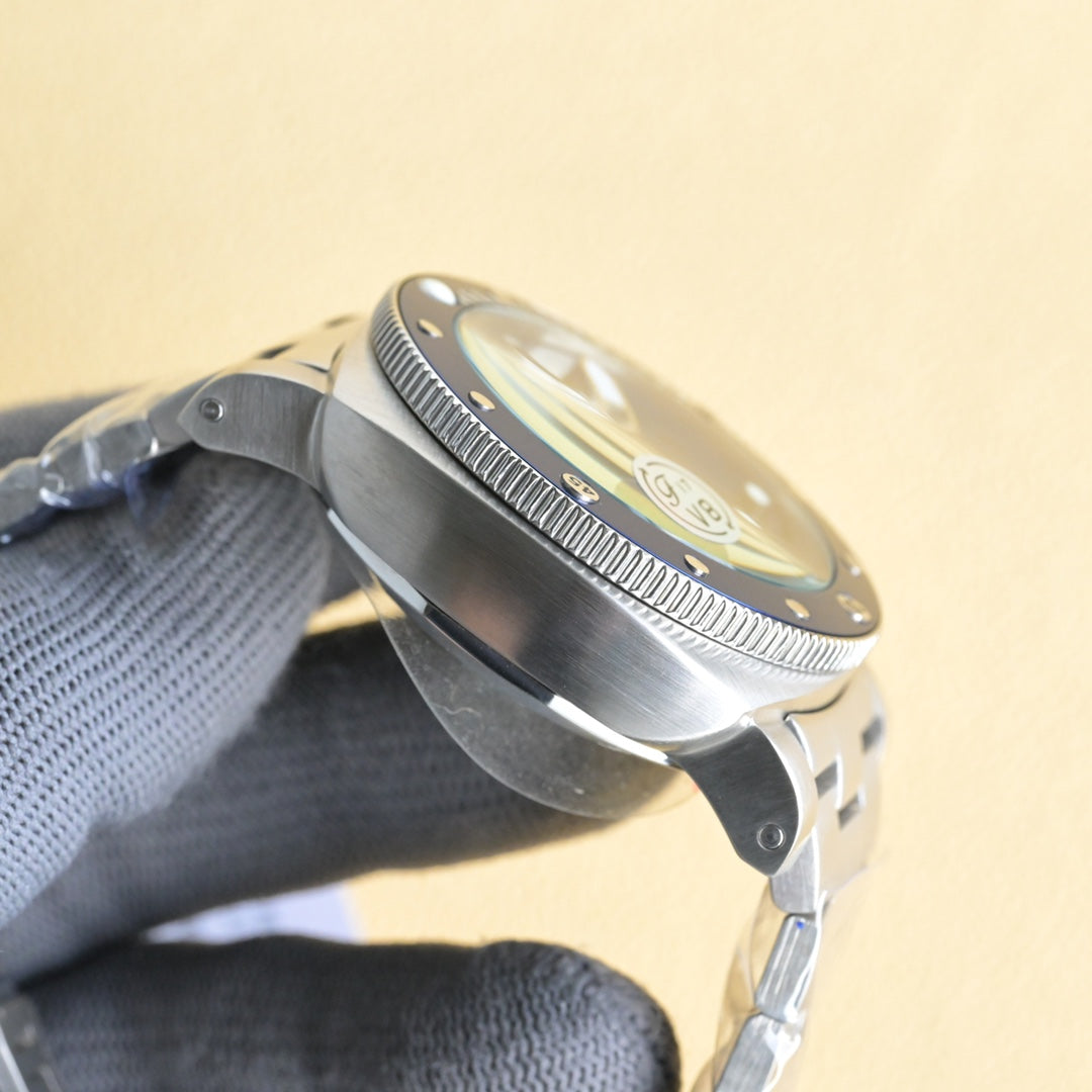 Blue Silver- White 316L Steel - Automatic - 47mm