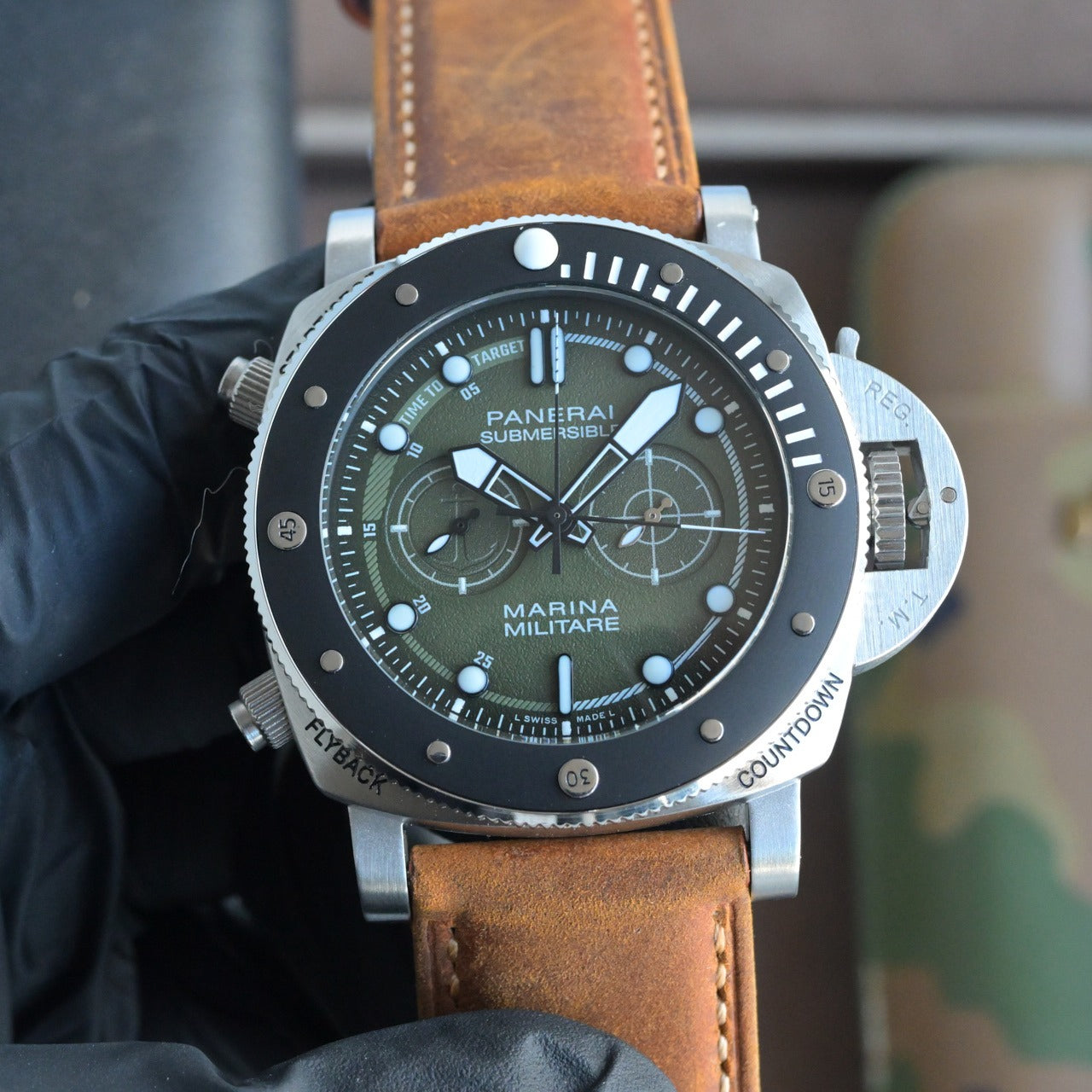 316L Black Green - Khaki Rubber - Automatic - 47mm