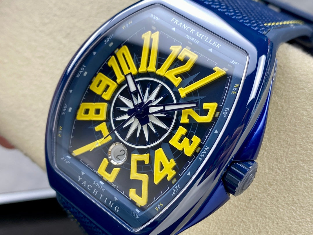 Blue Ceramic - Black Leather - Automatic - 45mm