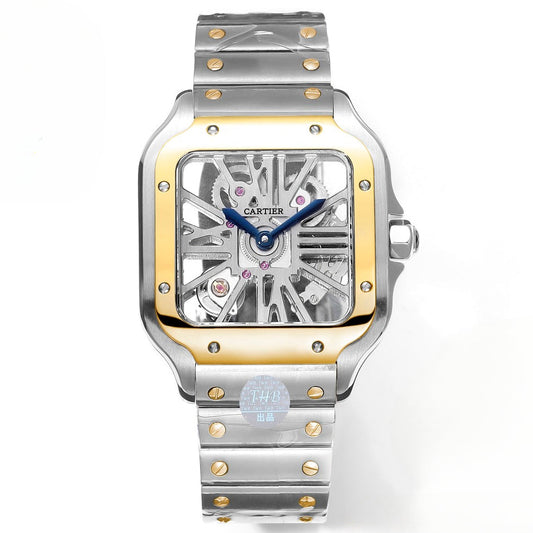 Two hands - Silver -Ultra-thin Hollow -Silver 904L Steel - Automatic - 40mm