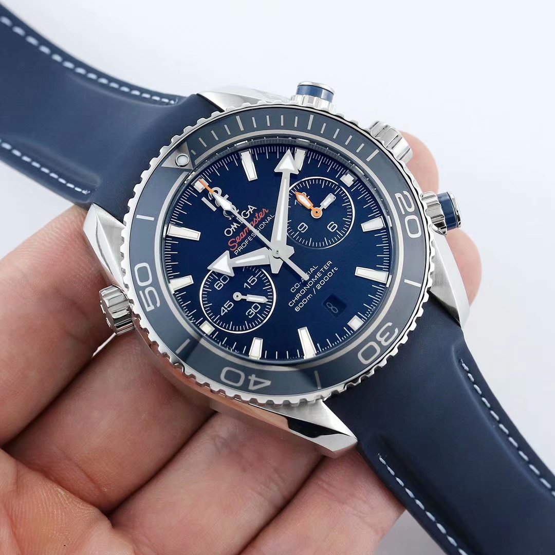 Chronograph - Selfwinding- Blue Leather -  Automatic - 45.5mm