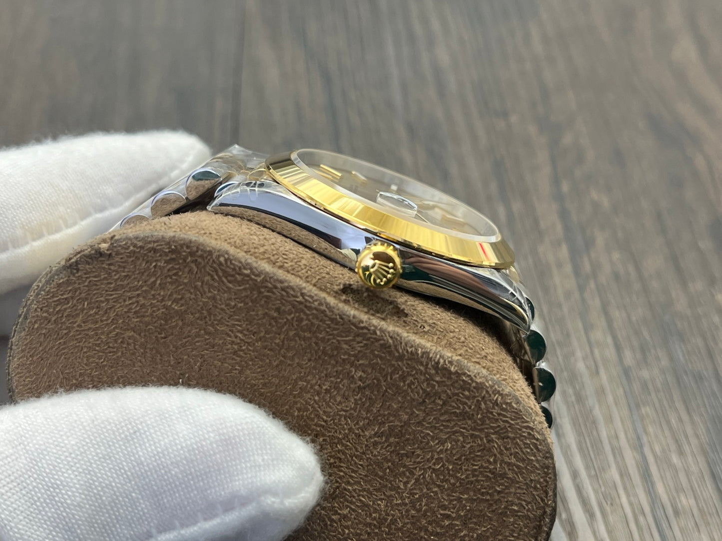 C-Factory -Yellow Gold - Smooth Bezel - Silver 904L Steel- Automatic - 41mm