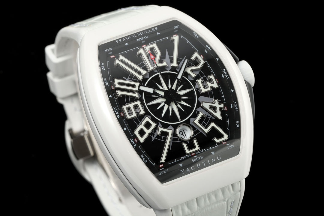 Black Ceramic - White Leather - Automatic - 45mm