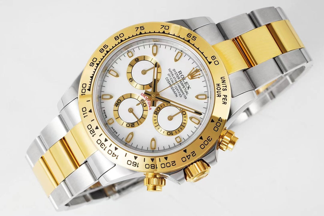 Chronograph -C-Factory -White Yellow- Silver 904L Steel- Automatic - 40mm