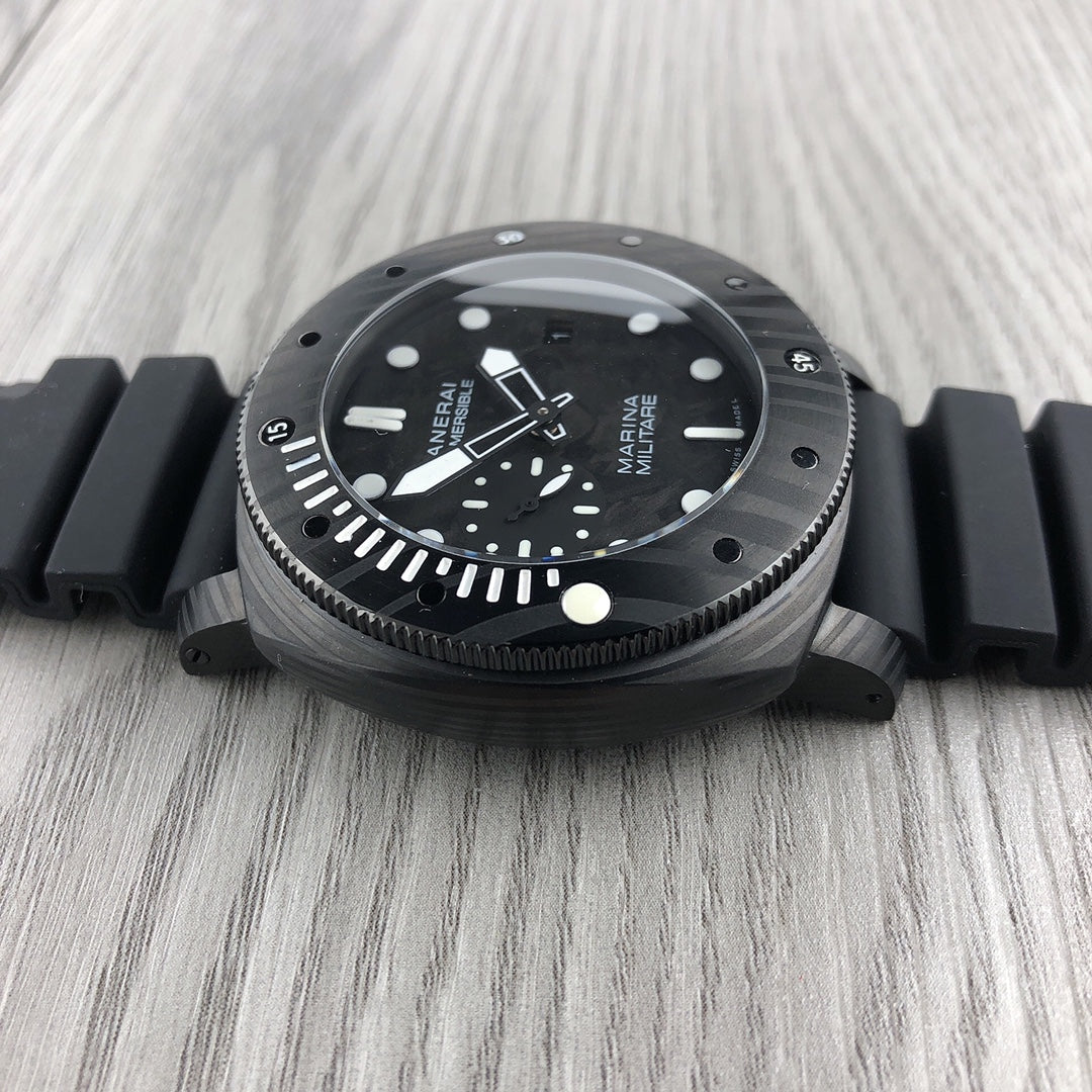 Black - Black 904L Steel - Black Rubber -Automatic - 47mm