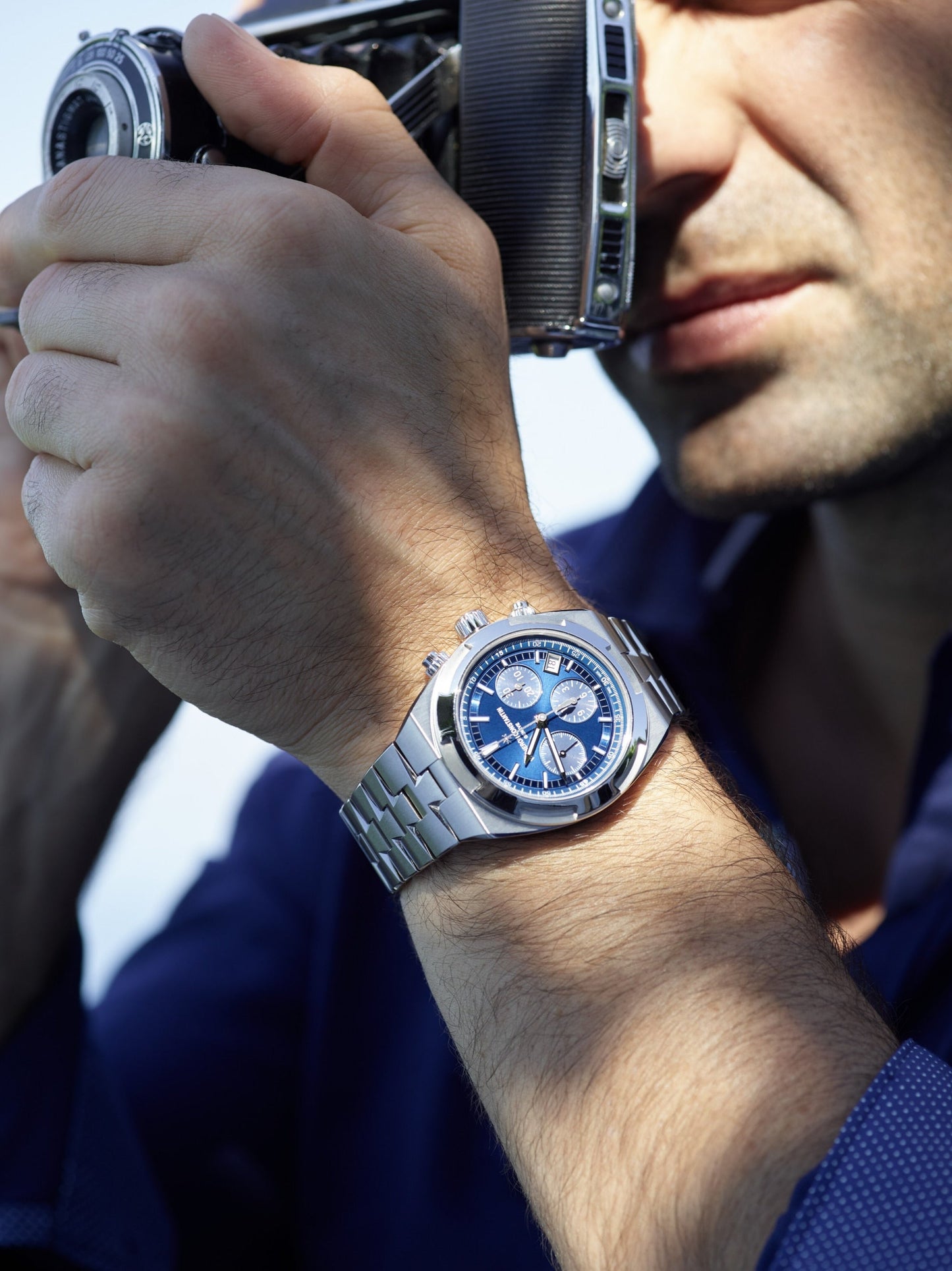 Chronograph-Blue - White 904L Silver - Automatic - 43mm