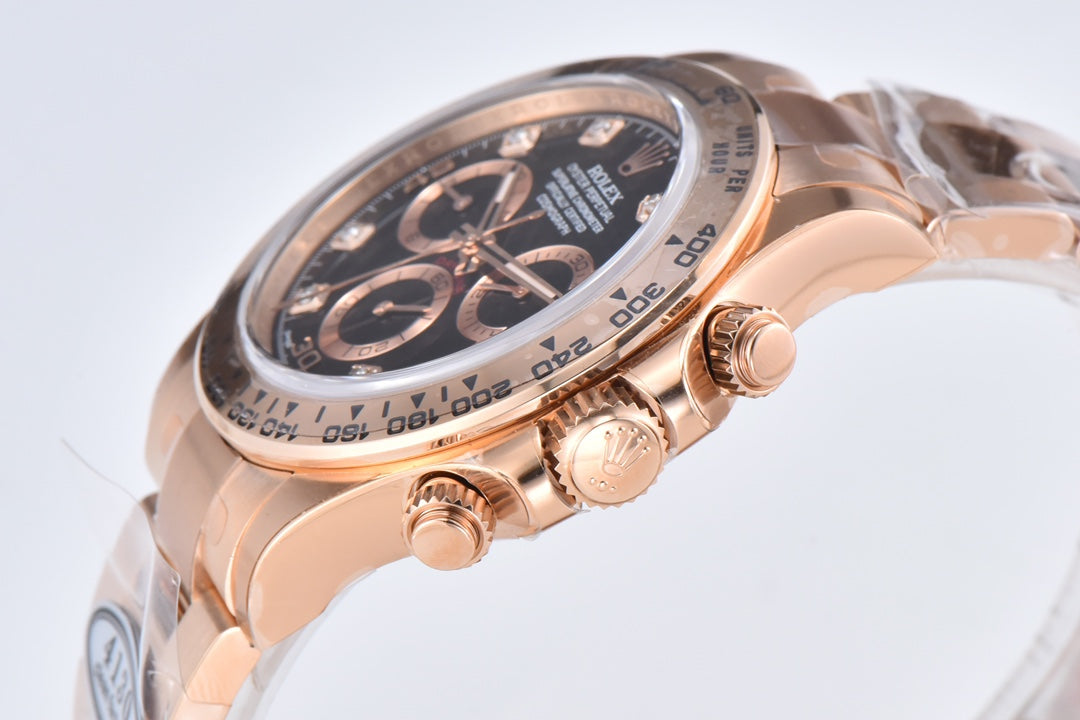 Chronograph -C-Factory -Black - Rosegold 904L Steel- Automatic - 40mm