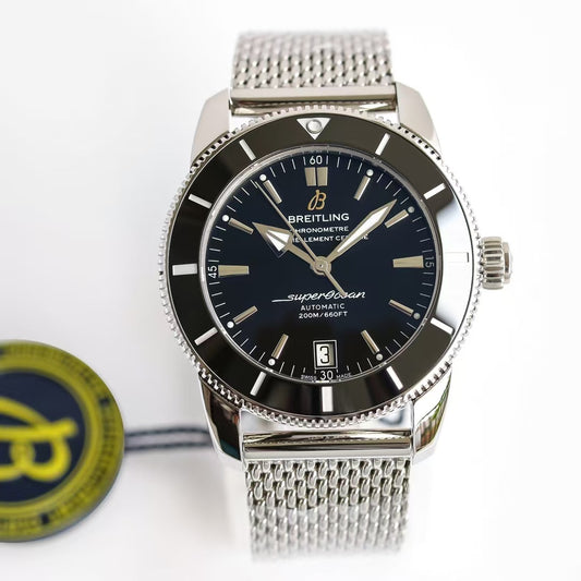 Top version - S-Ocean -Black -Silver 904L Steel - Automatic - 42mm