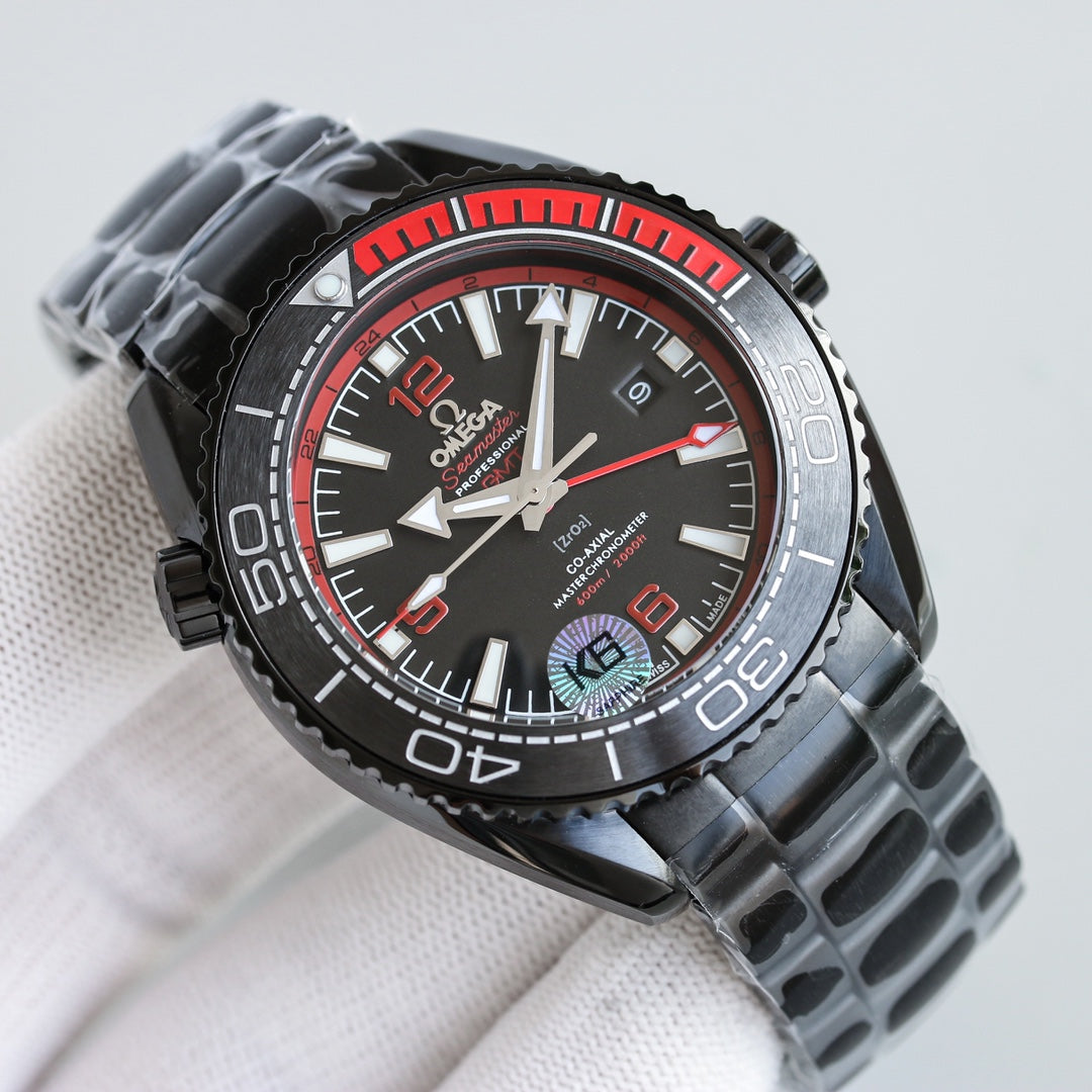 L Size Black Red Steel - Black 904L Steel - Automatic - 45.5mm