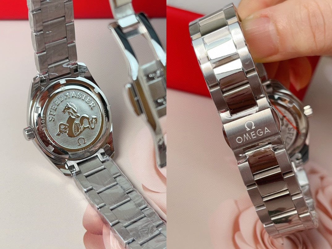 LADY -Diamond bezel -White Silver- Silver Gold 904L Steel- Quartz - 34mm