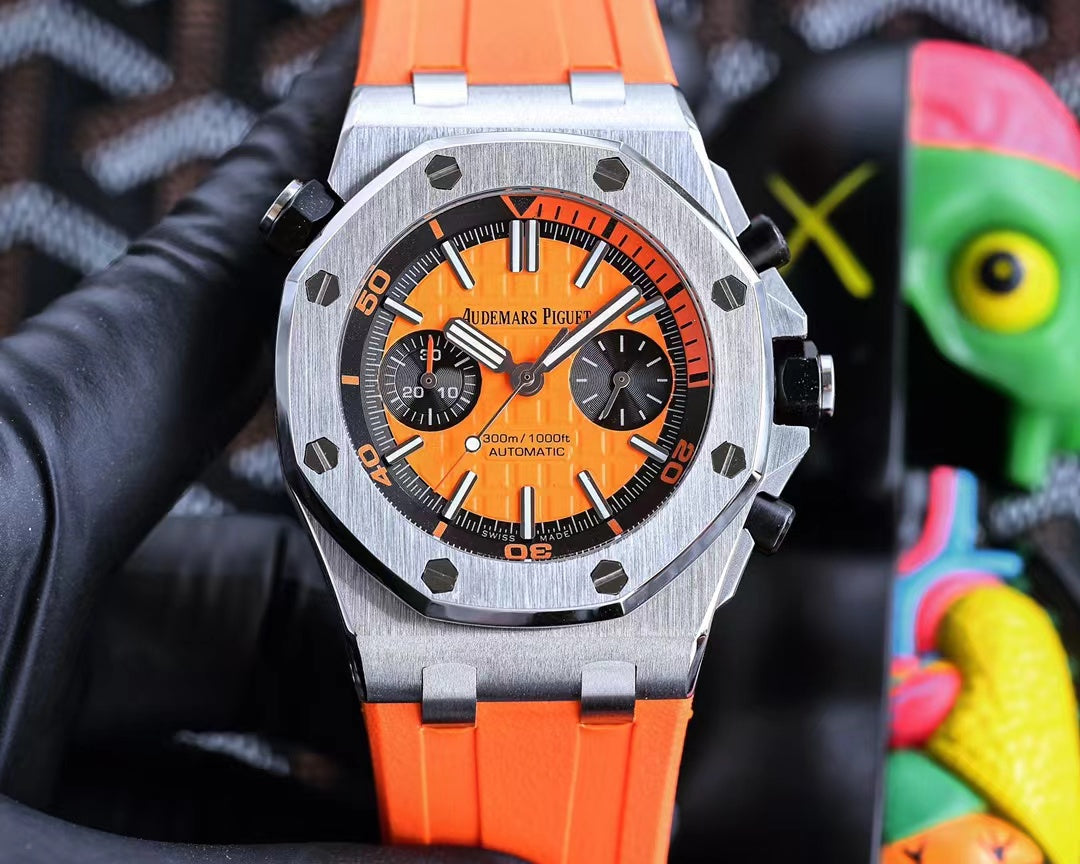 Orange -Prange Rubber -Quartz - 42mm