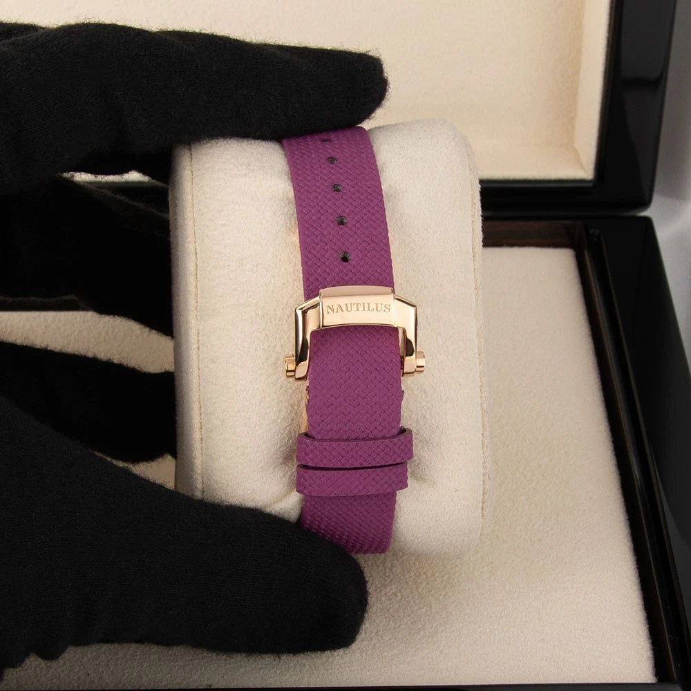 LADY -Ultra thin -Diamond Bezel- Purple rubber - Quartz - 32mm