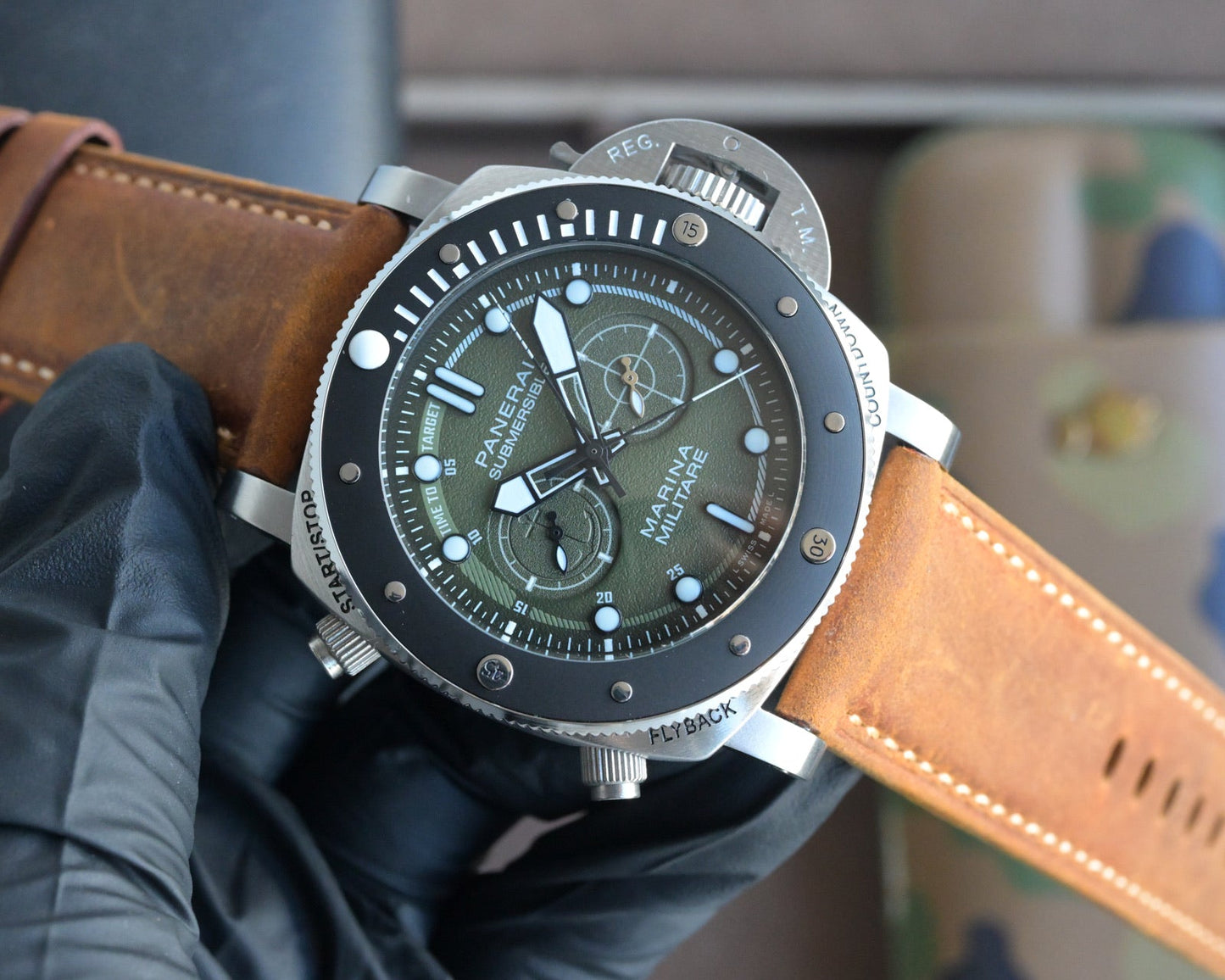 316L Black Green - Khaki Rubber - Automatic - 47mm