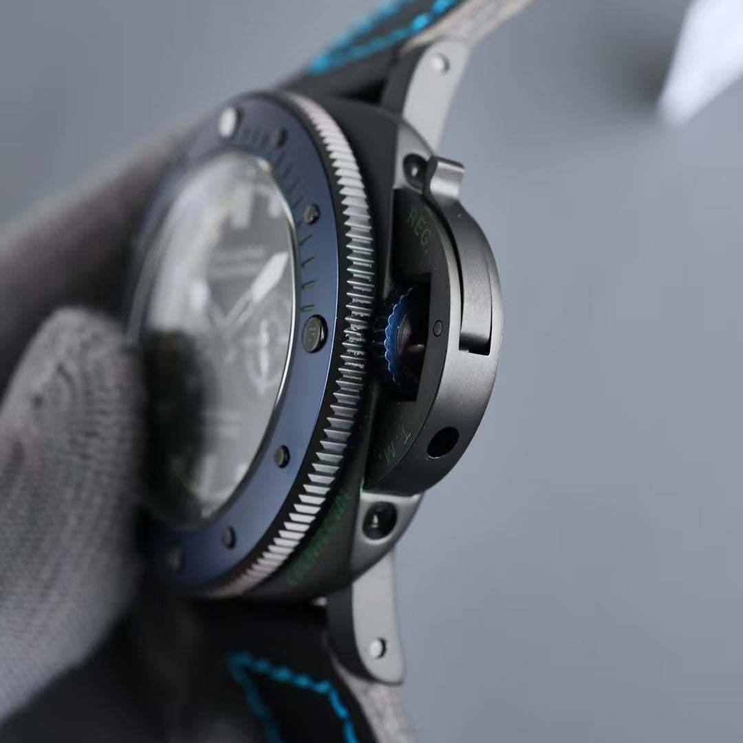 Blue Steel - Black- Black Rubber - Automatic - 44mm