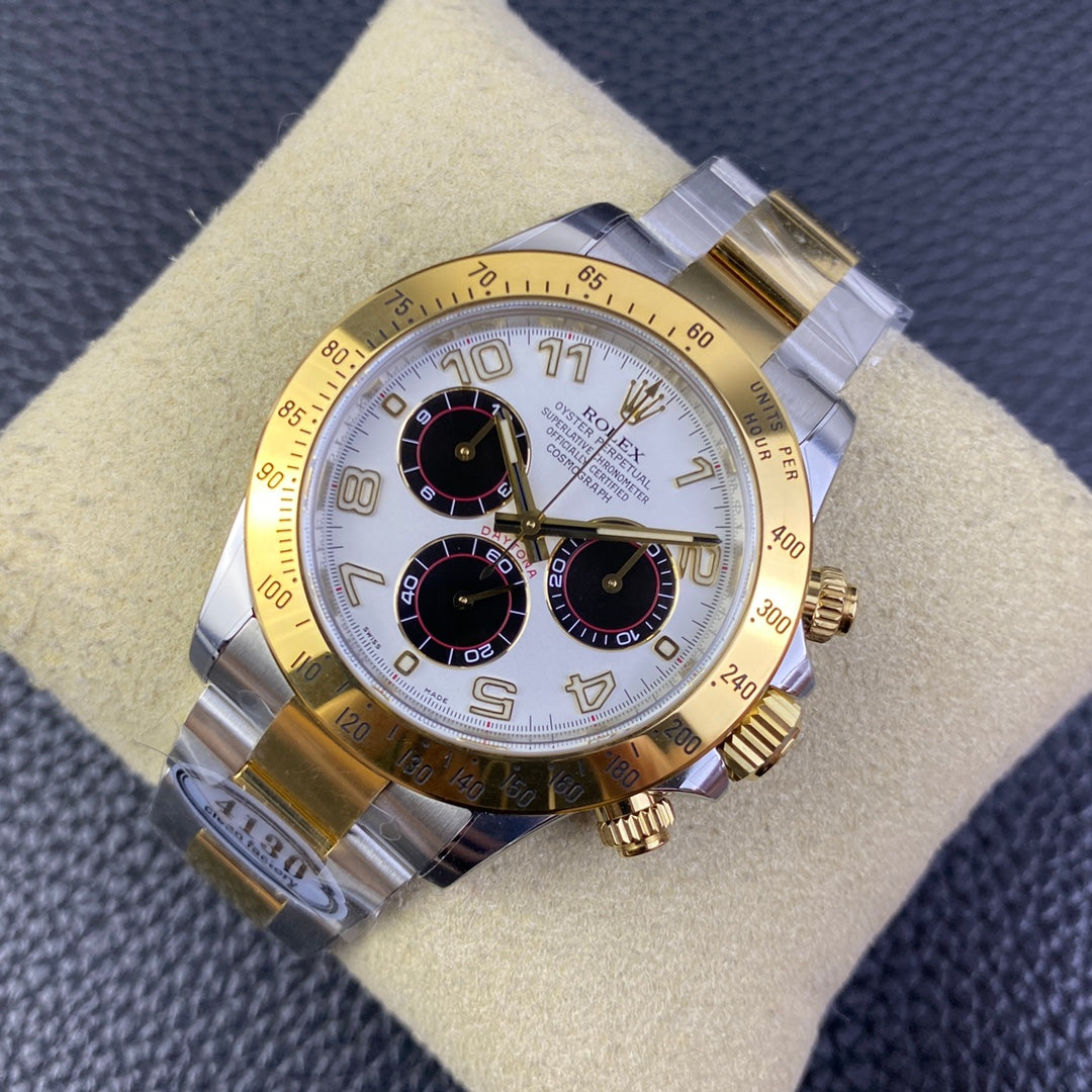 Chronograph -C-Factory -Yellow gold - Silver 904L Steel- Automatic - 40mm