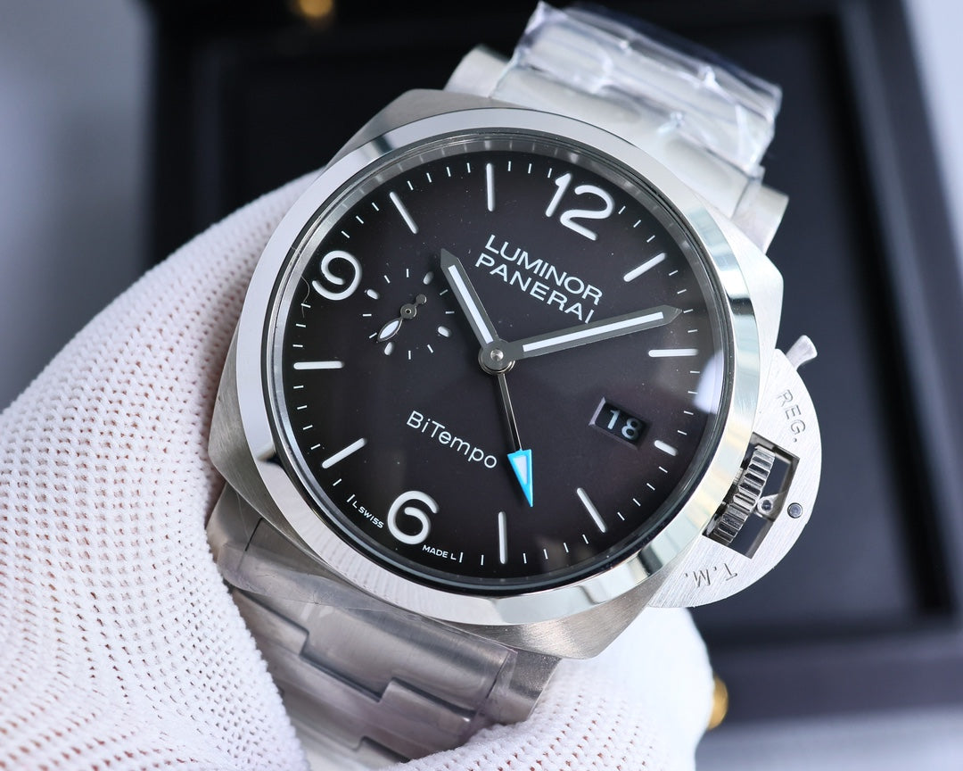 Black 316L - Silver Steel - Automatic - 44mm