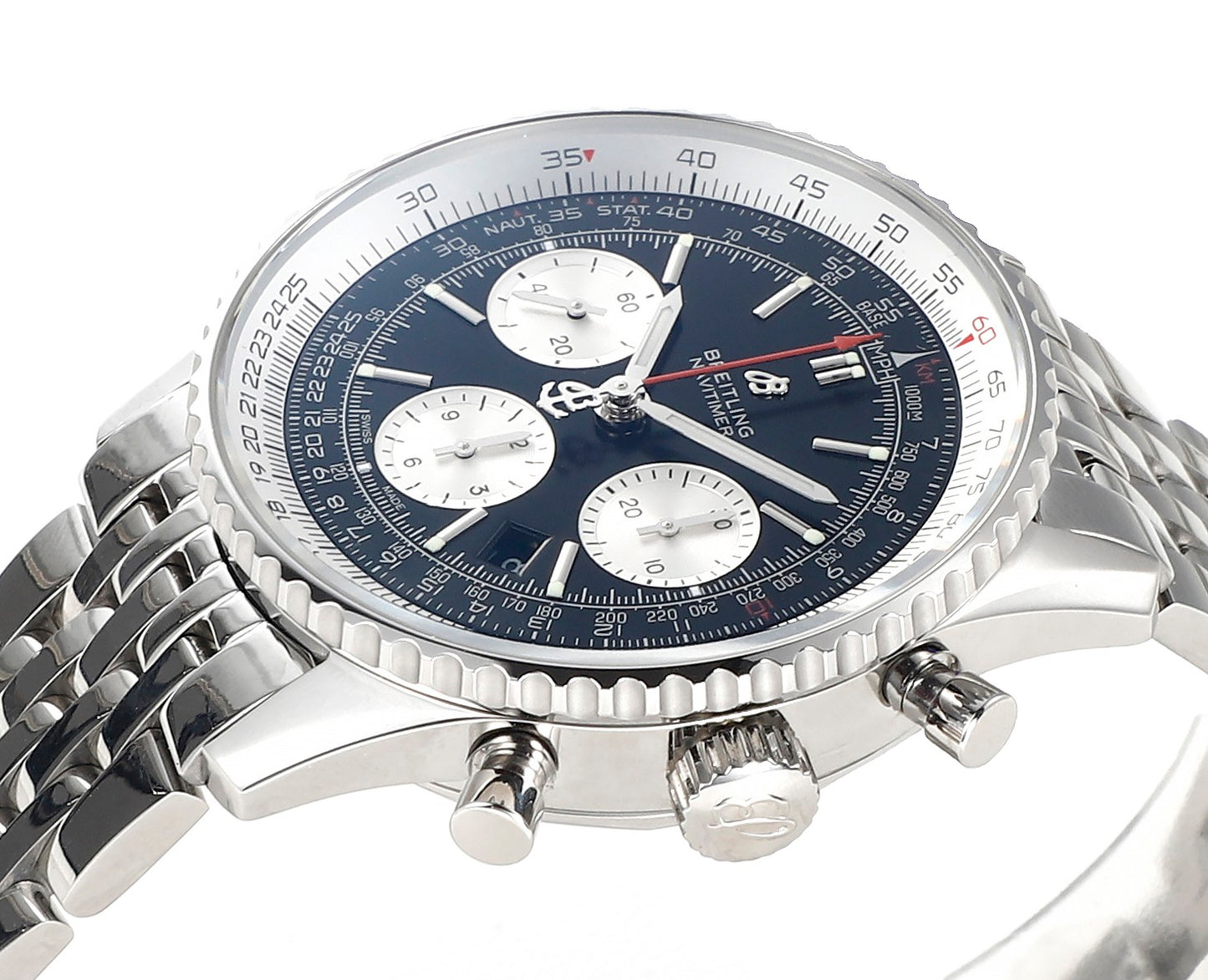 Chronograph - White Ceramic - Black- N-Timer - 904L Steel - Automatic - 43mm