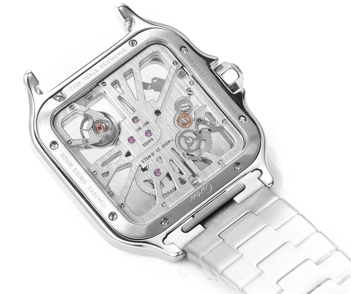 Two hands -Silver -Ultra-thin Hollow -White 904L Steel - Automatic - 40mm