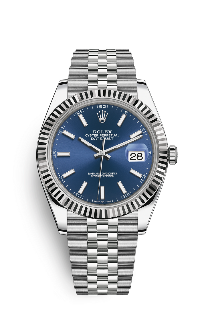 Silver Black Blue - White - 904L Steel - Automatic - 41mm