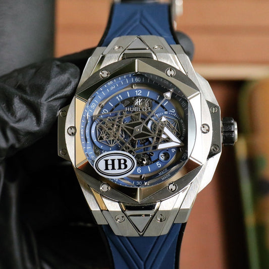 Silver Blue - Blue Rubber - Automatic - 45mm