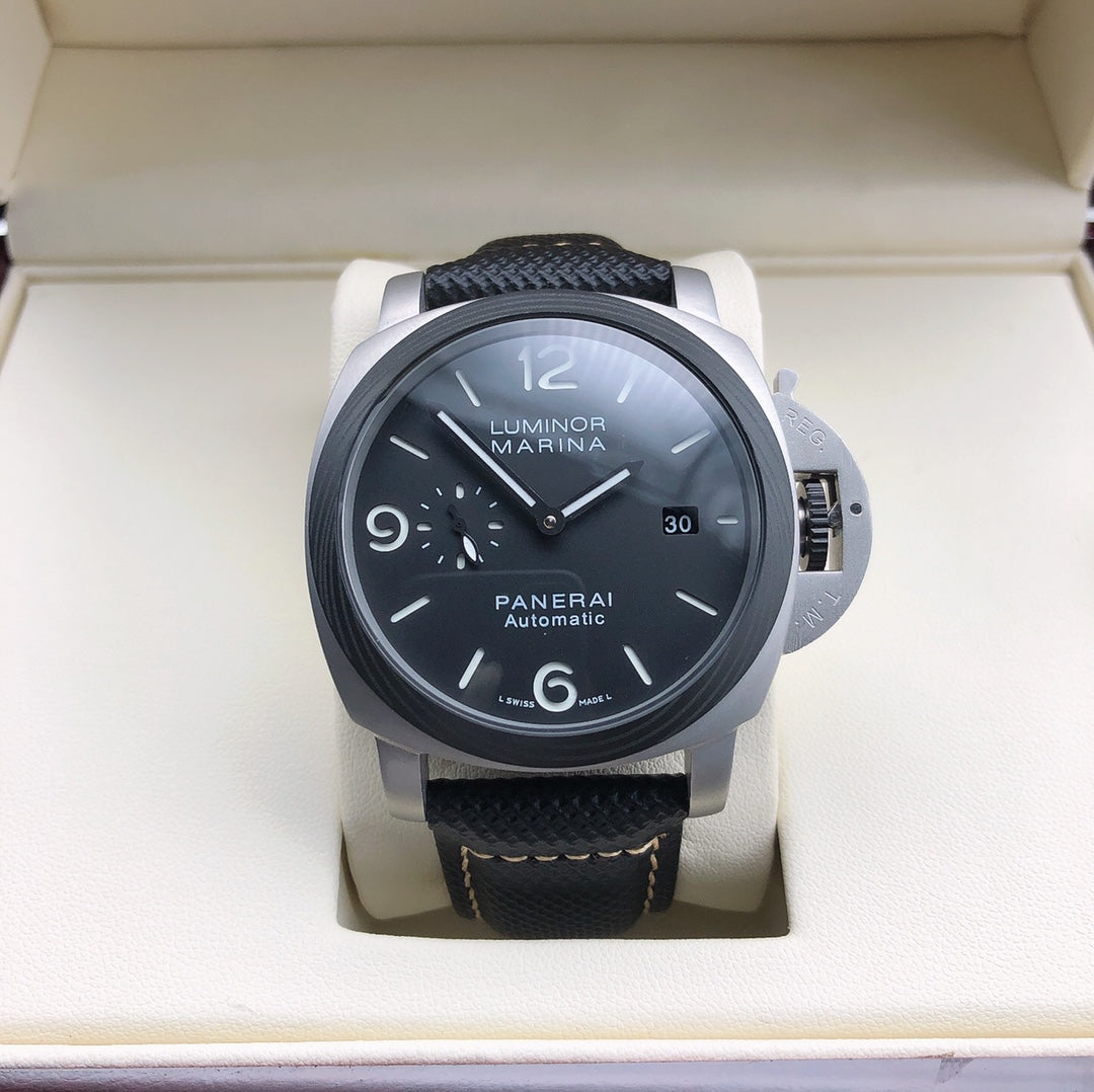 Black Silver -904L Steel - Black Rubber -Automatic - 44mm