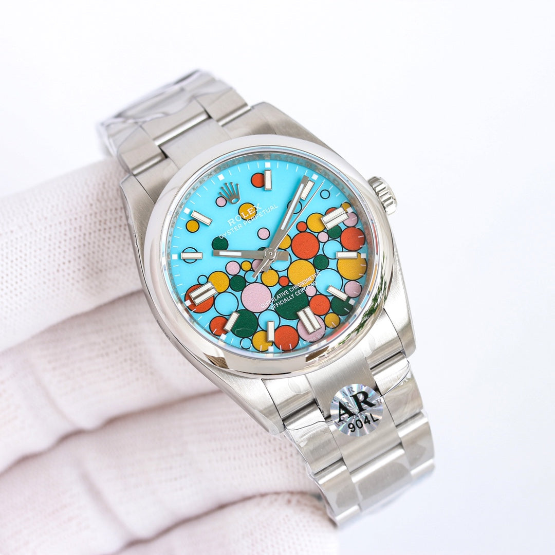 Candy Color - Silver 904L Steel - Automatic - 41mm/36mm