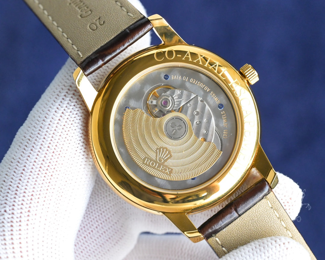 Yellow 904L - Brown Leather - Automatic - 42mm