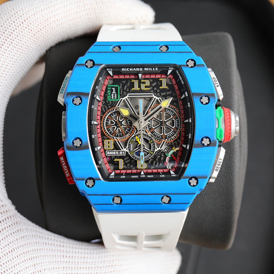 Chronograph - Blue Ceramic- White Rubber- Self-winding - QUARTZ - 41*49mm