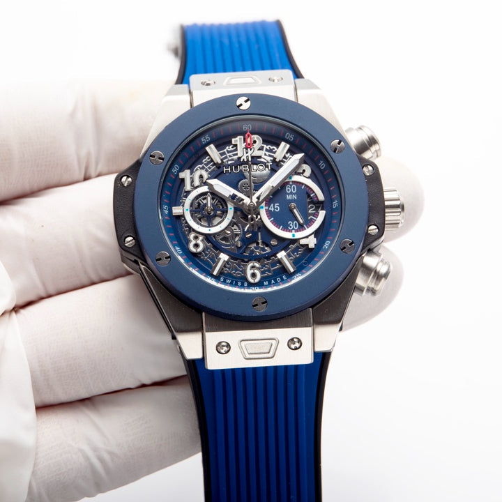 Chronograph -Blue 316 Steel - Blue Rubber - Quartz - 45mm